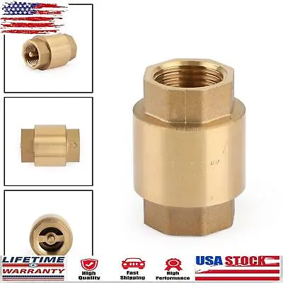 DN15 1/2  NPT In-Line Check Valve Brass Spring Loaded Inline 200PSI U9 • $11.79