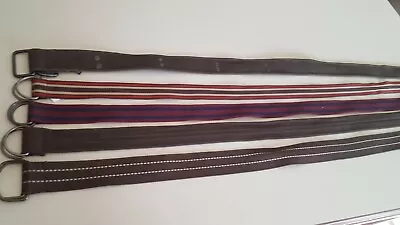 Lot Of 5 Mens Belts 3 Brown And Two Multi Color Fits Waist Up To 39 Inches • $24.99