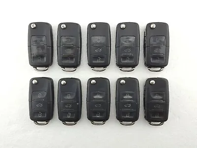 10 X VW GOLF MK5 JETTA TOURAN Etc. 3 Button Flip Key Fobs Job Lot - Tested • $31.56