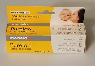 Medela Purelan Lanolin Nipple Cream Breastfeeding 100% Natural New 1.3 Oz. • $14.99