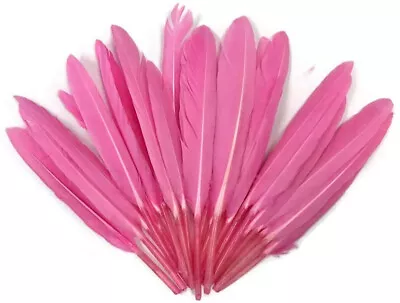 Pink Small Duck Cosse Feathers 5-6  36 Pc DIY Crafts Decor Hats Millinery • $8.99