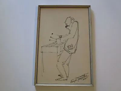 Leo Meiersdorff Original Authentic Ink Drawing Musician Modernist New Orleans  • $770