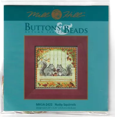 Nutty Squirrels Buttons & Beads Autumn Series Mill Hill Cross Stitch • $21