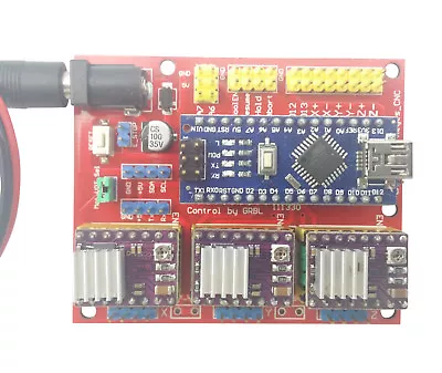 Arduino Nano CNC Shield 3-Axis DRV8825 Stepper Driver Board GRBL Machine Kit • $22.89