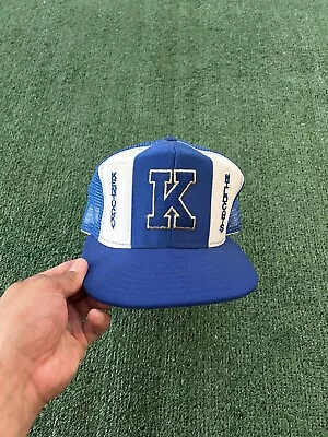 VINTAGE Kentucky Wildcats Hat Snapback Cap Big Logo Blue White The Game NCAA • $45