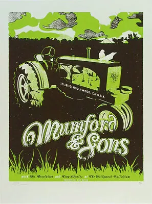 Mumford And Sons Hollywood Palladium 2010 Silkscreen Poster Andrew Vastagh • $124.99