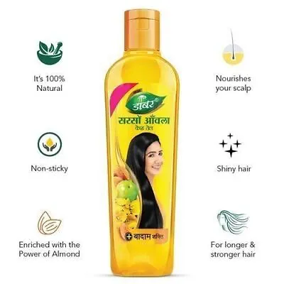 DABUR SARSO AMLA HAIR OIL NON STICKY MUSTARD HAIR FALL DAMAGE REPAIR 175ml • $13.47