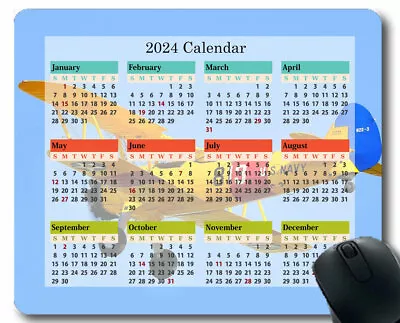 2024 Mouse Pad CalendarWhite Custom Gaming Mouse Padsmouse Pad Calendar 2024 • $6.99