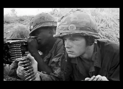 Vietnam War Machine Gun Crew PHOTO 173rd Airborne Infantry Brig 2/503rd US Army  • $4.28