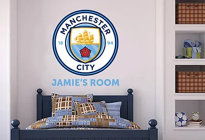 £22.99 • Buy Manchester City - Personalised Crest Wall Sticker & Decal Set