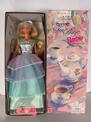 Avon Exclusive Spring Tea Party Barbie - Third In A Series - New In Box • $18.99