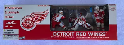 McFarlane Detroit Red Wings NHL 3 Pack WHITE Jersey YZERMAN JOSEPH HULL Series 4 • $37.95