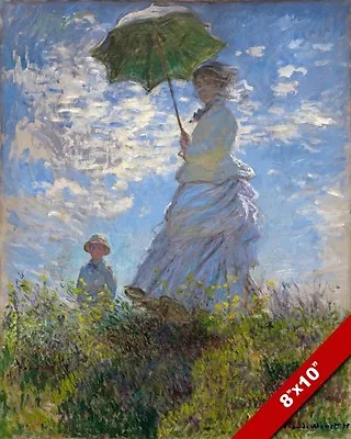 Claude Monet Woman With Umbrella Impressionist Painting Art Real Canvas Print • $14.99