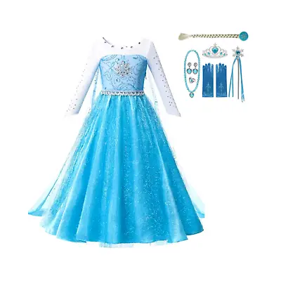 Deluxe Elsa Dress: Perfect For Frozen-Themed Occasions. Christmas Gift • $16.99