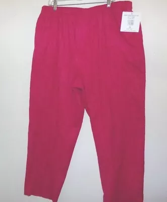 NWT $50.00  ERIN LONDON  Pink Pants Plus Size 2XL Polyester Elastic Waistband • $17.99