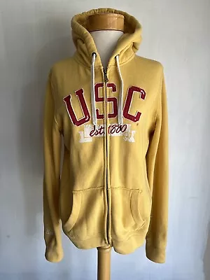 USC TROJANS Official Women's Full-Zip Embroidered Campus Crew Hoodie Large • £27.98