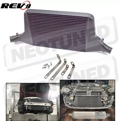 Rev9 Bolt On Black Intercooler Upgrade Kit For Audi A4/A5 (B9) 2.0T 2017-19 • $385