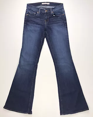 J Brand Babe Jeans Size 25 Flare Leg Stretch Denim Classic 26x32 Dark Wash FLAW • $28.99