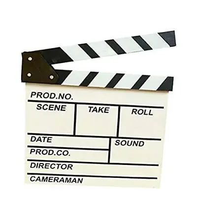  Professional Vintage TV Movie Film Clap Board Slate Cut Prop Director White • $20.19