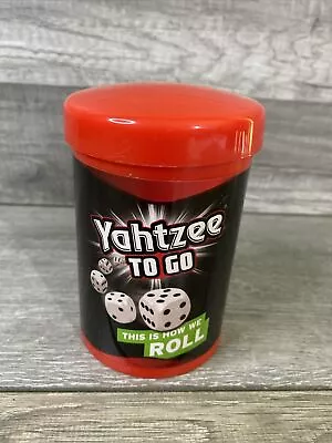 Yahtzee To Go Travel Dice Board Game Hasbro Stores In Cup With Lid Game Night • $4.24