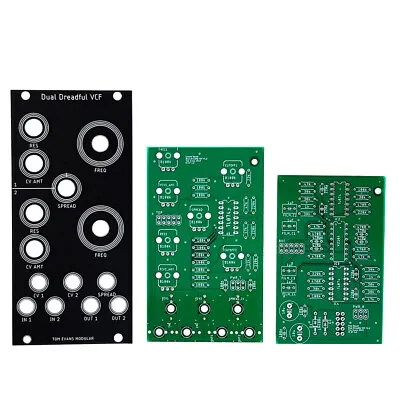 Eurorack VCF PCB's And Panel Dual Dreadful Voltage Controlled Low Pass Filter • $29.99