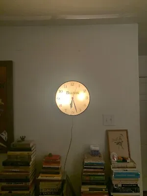 Vintage Bulova Lighted Wall Clock • $250