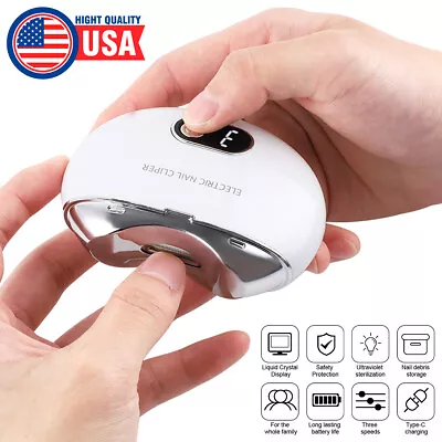 Electric Automatic Nail Clippers Toe Thick Nails Professional Cutter Pedicure • $15.99