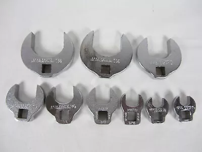 Set Of 9 Proto Los Angeles 3/8  Drive Open End Crowfoot Wrenches Vintage Used • $59
