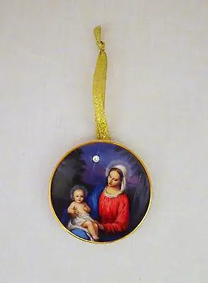 $15.50 • Buy Porcelain 1998 AVON Star Of Bethlehem Nativity Ornament W/ 24K Gold Trim EUC