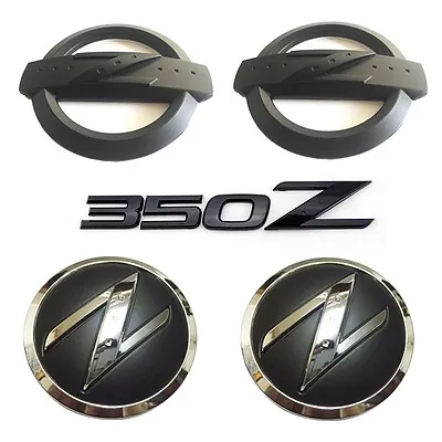 $37.88 • Buy Kits Black 350Z Car Body Fender Side Emblem Front Rear Trunk Tailgate Badge