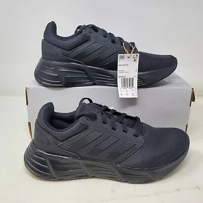 Wmns Adidas Galaxy 6 Casual Walking Shoes / Core Black / GW4131 / NEW / Size 9.5 • £43.42