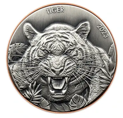 2023 Double Giant Predators Vanuatu Tiger- 10 Vatu Silver Coin • $109.95
