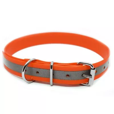 Biothane Collar With Reflective Stripe And Stainless Steel Roller Buckle Fits... • $32.10