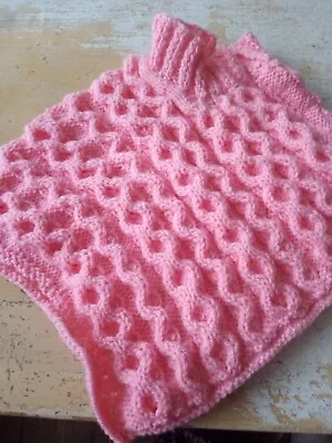 Hand Knitted Baby Poncho For Newborn • £3.50