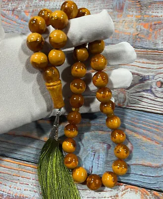 Natural Baltic Amber Prayer Beads 80G Misbaha Tasbih مسبحة كهرمان كهرب طبيعي • $280