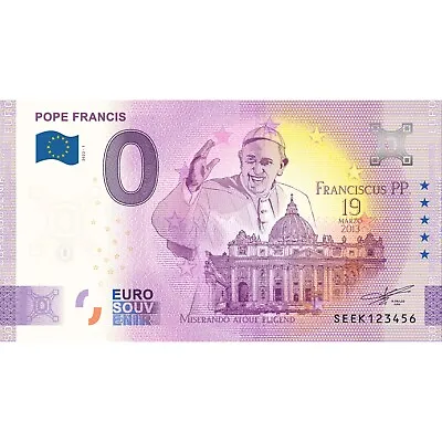 £3.18 • Buy 0 € Zero Euro Souvenir Note Italy 2022 - Pope Francis