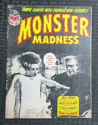 1973 MONSTER MADNESS Magazine #3 G/VG 3.0 Frankenstein / Fisherman Collection • $10.25