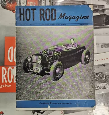 HOT ROD Magazine #2 1948 Early Racing Flathead Ford Vtg Speed Parts Cad Roadster • $799.99