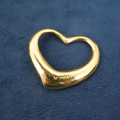 Tiffany & Co: Elsa Peretti 18k Extra Large Open Heart Pendant- Free Shipping USA • $1199.99