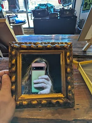 Miniature Gilded Mirror - Florentine Style - Gold Leaf - Baroque • $36