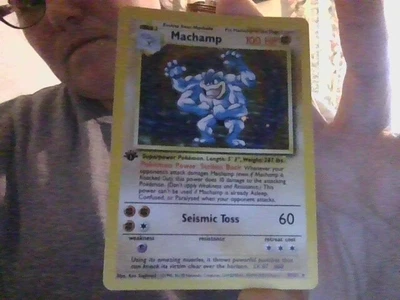 £20 • Buy Pokémon TCG Machamp Base Set 8/102 Holo 1st Edition Holo Rare