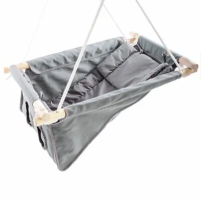 100% Cotton Porch Swing  Cradle  Hanging Bed .Hand Made Baby Toddler E.silver • £71.99