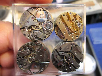 Lot Of 4 High Grade Ladies Pendant Pocket Watch Movements With Multi Color Dials • $29.95