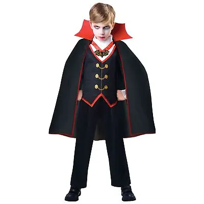 Vampire Halloween Costume Set For Boys Age 3-4: Amscan Dracula Kit • £13.05