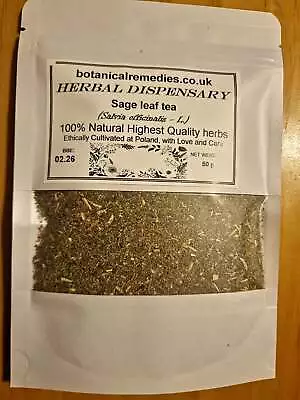 Sage Leaf Tea (Salvia Officinalis L.) 10g - 1kg • £4.75