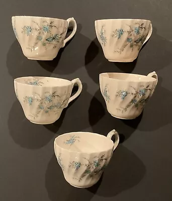 5 Myott Fine Staffordshire Ware “Forget Me Not” Tea Cups • $10