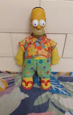 Vivid Imaginations The Simpsons Hawaiian Homer Polyester Fiber Soft Plush Toy • £9.50