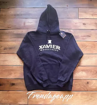 Champion Xavier Musketeers Hoodie Sweatshirt Men's Size Medium NCAA Blue NWT • $24.99