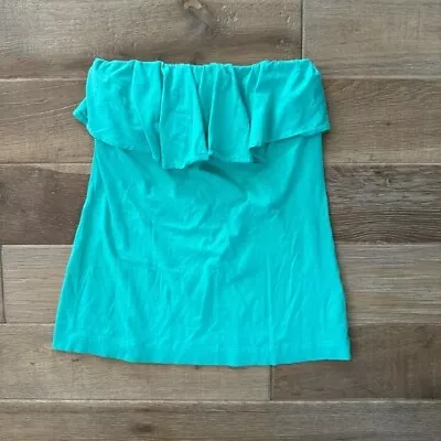 Lilly Pulitzer Teal Ruffle Sleeveless Top Size Small • $16.99