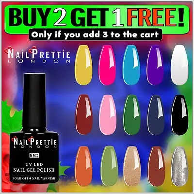 £0.99 • Buy Nail Polish UV LED Soak Off Nail Varnish ⭐BUY 2 GET 1 FREE⭐ Nail Gel Top Coat 💅